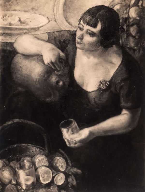 Acquaiola, 1927, olio, esposta Circolo Artistico, Napoli, 1928, ubicazione ignota